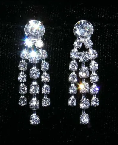 #14126 - Small Crystal Waterfall Earring