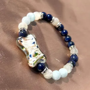 Blue Lace Agate x Lapis Lazuli x Moonstone Bracelet