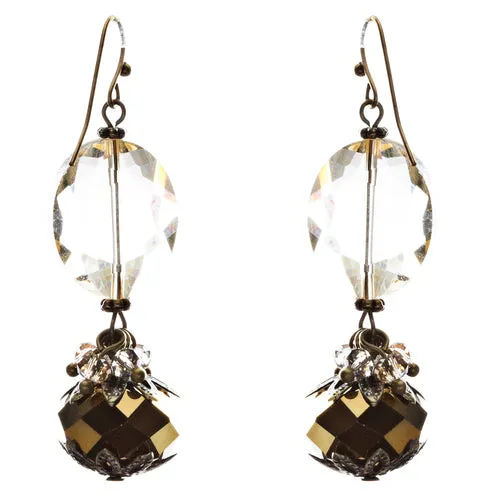 Fashion Chic Crystal Rhinestone Stylish Oval Arrangement Earrings E847 Multi