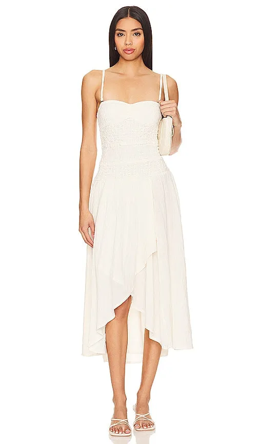 Free People Sparkling Moment Midi Dress in Ivory