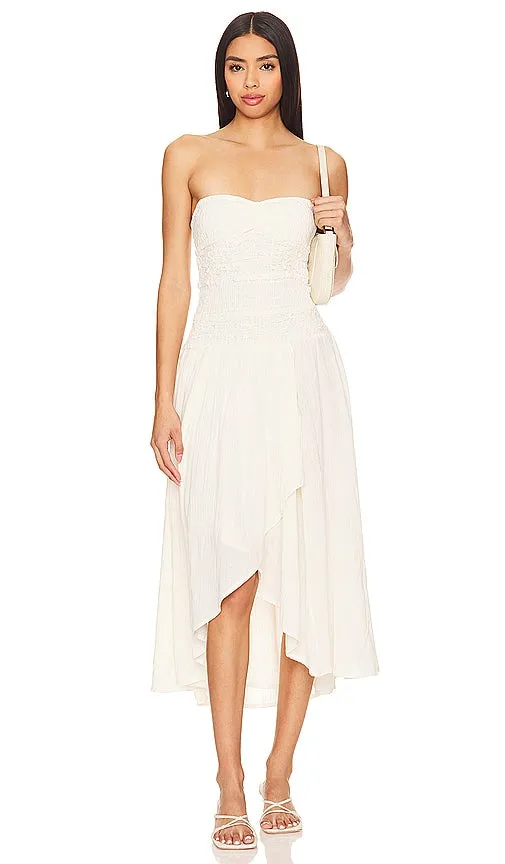 Free People Sparkling Moment Midi Dress in Ivory