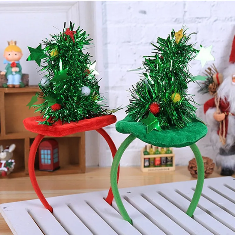 HULIANFU 2023 Christmas Headbands for Children Santa Elk Antlers Baby Headband Kids Diadem Elf Ears Horns Noel Navidad 2023 Hair Accessories