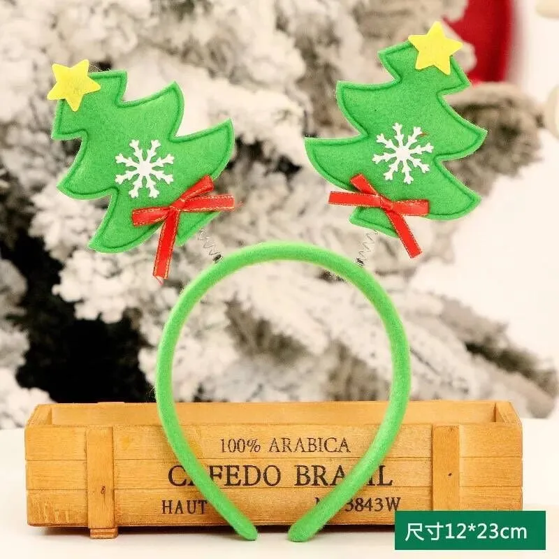 HULIANFU 2023 Christmas Headbands for Children Santa Elk Antlers Baby Headband Kids Diadem Elf Ears Horns Noel Navidad 2023 Hair Accessories