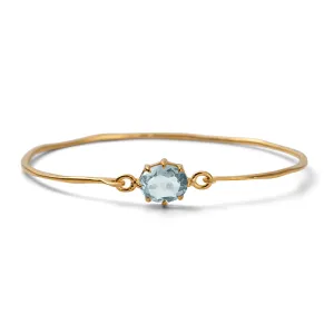 Marie Bangle, Blue Topaz, Gold