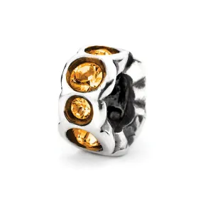 Mocha Band, Silver with Crystals