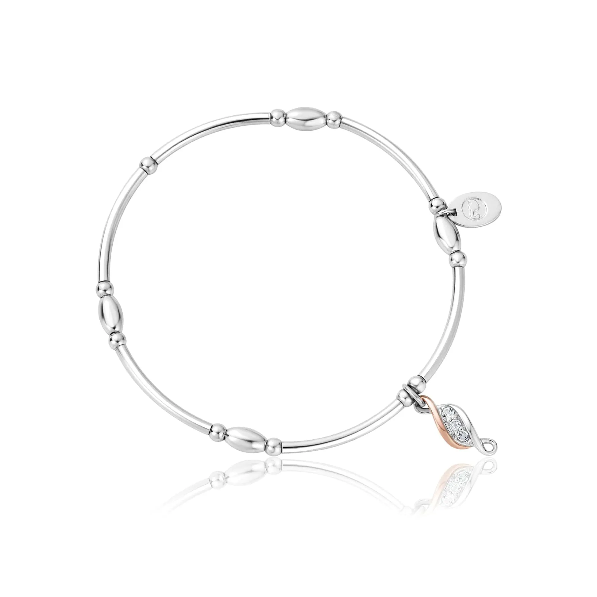 Past Present Future Affinity Bead Bracelet - Silver/Rose - XX3SZ1