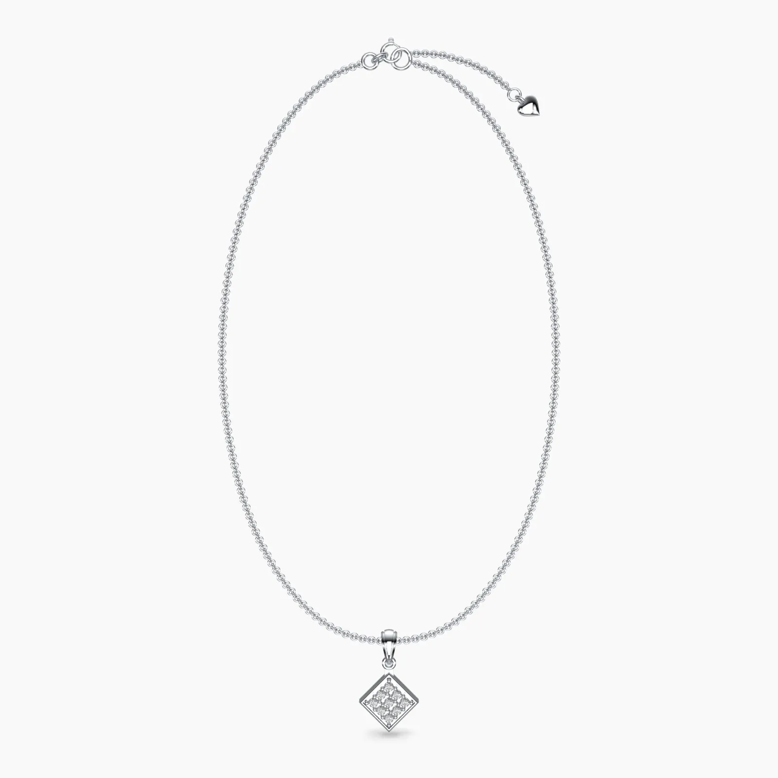 Sparkling Rhombus Diamond Pendant