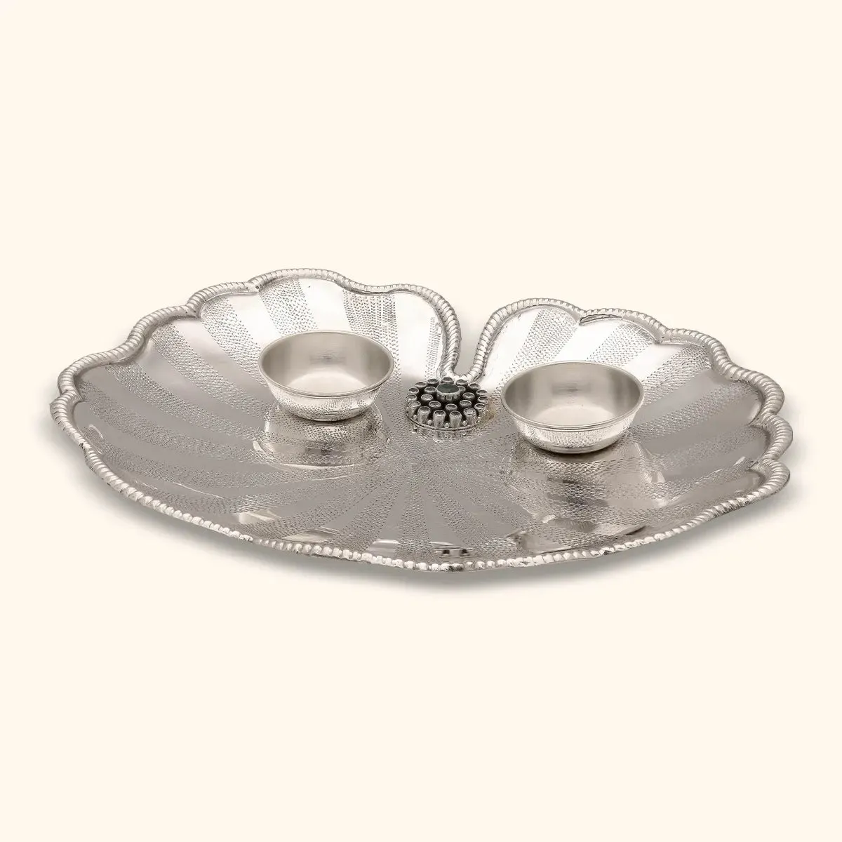 Sparkling Silver Aarti Thali