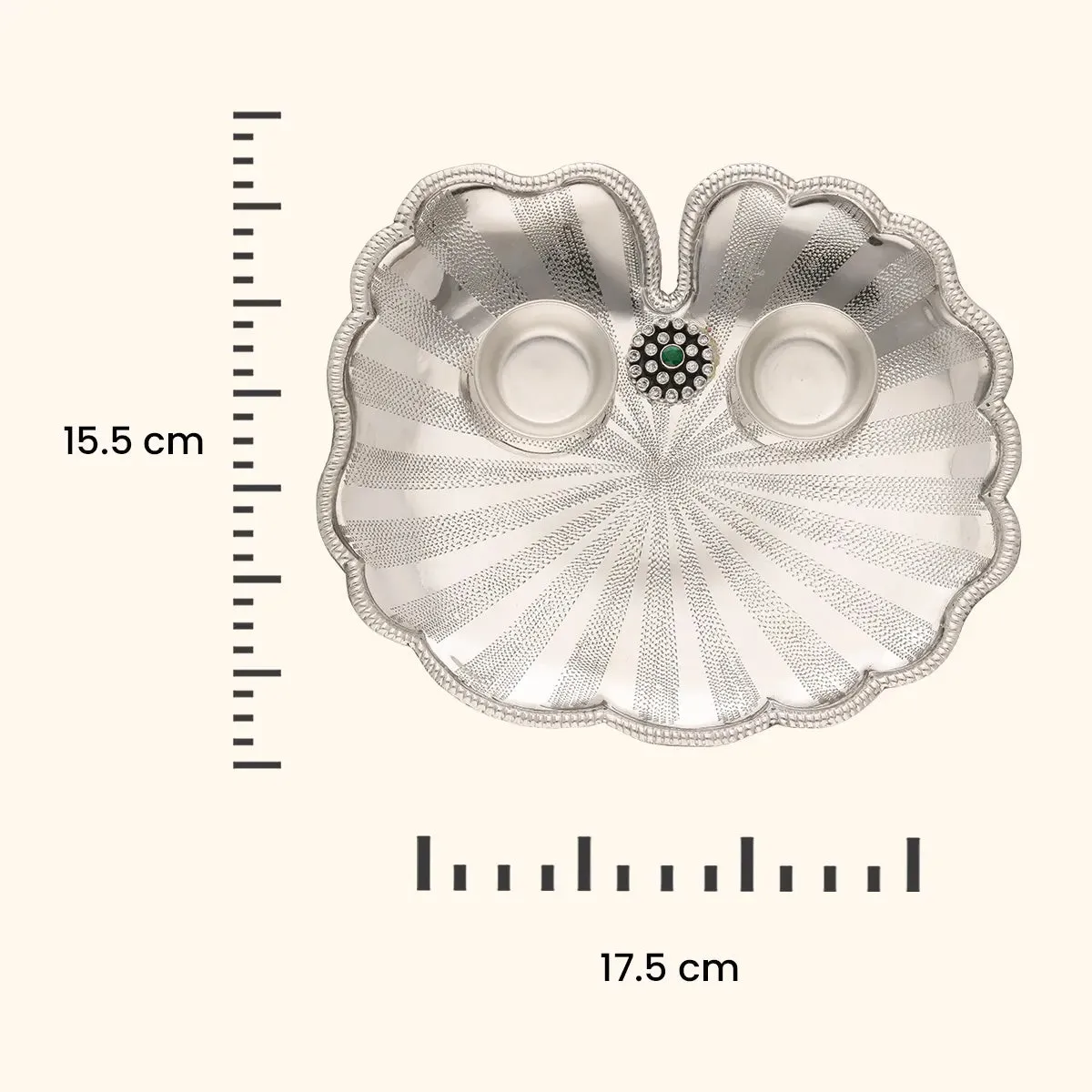 Sparkling Silver Aarti Thali