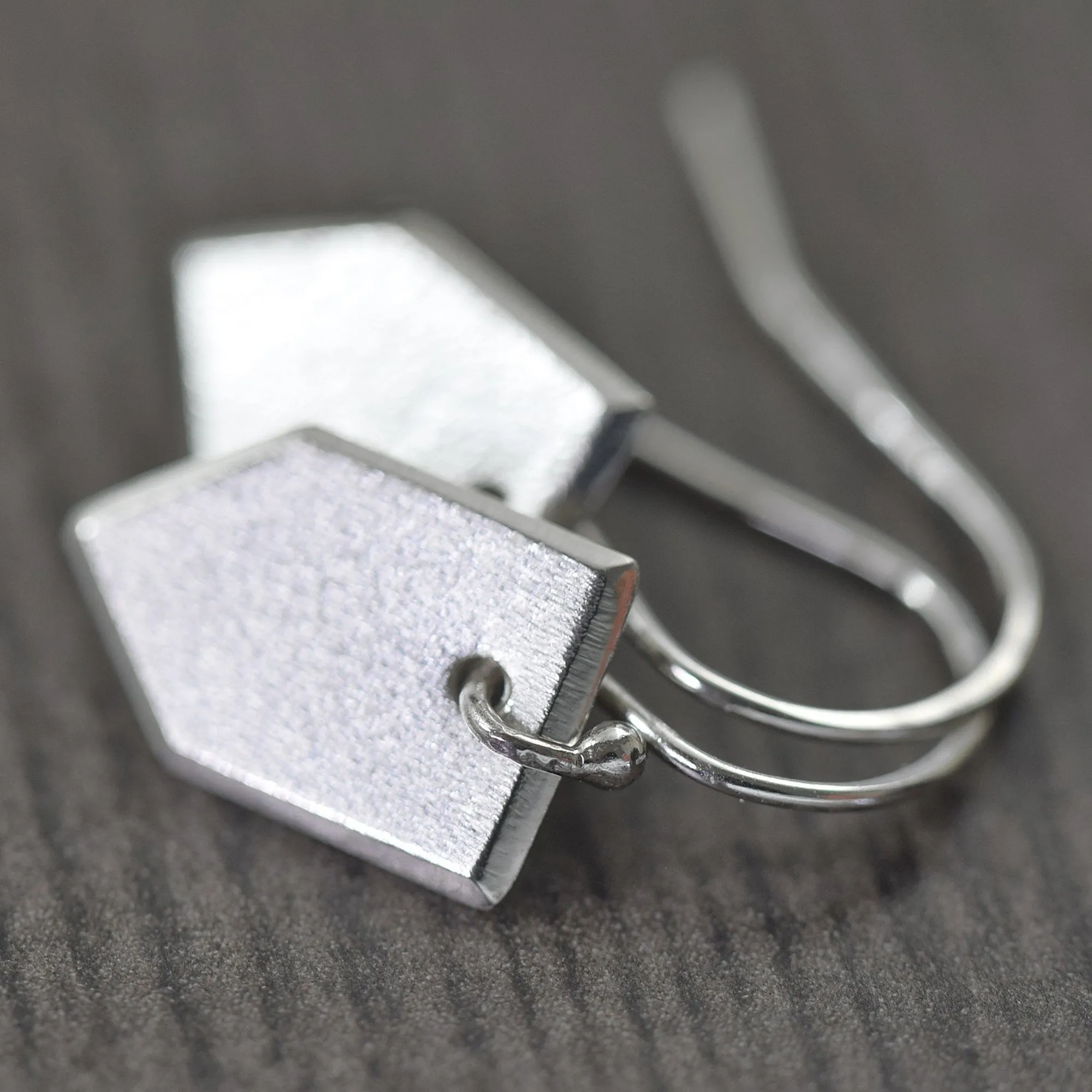 Sterling Silver chevron dangle earrings